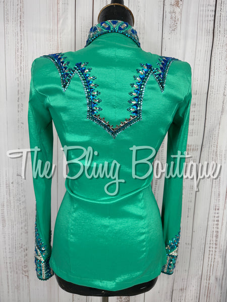 Green, Turquoise & Blue Day Shirt Set (Small)