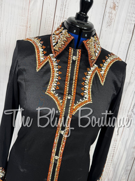 Black, Rust, Tan & White Day Shirt Set (Large)