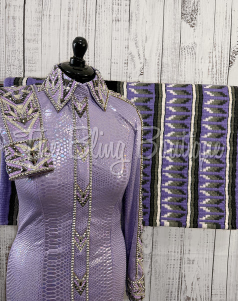 RE-ORDER Iridescent Lavender Day Shirt Set (Choose Your Size)