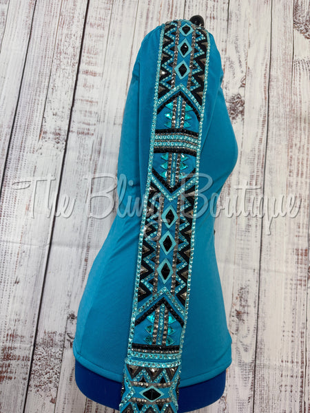 Turquoise & Black Day Shirt Set (M)