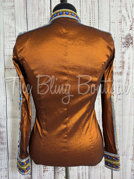 Rust, Periwinkle & Olive Green Day Shirt Set (XL)