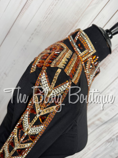 Black, Rust, Tan & White Day Shirt Set (XL)