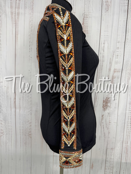 Black, Rust, Tan & White Day Shirt Set (XL)