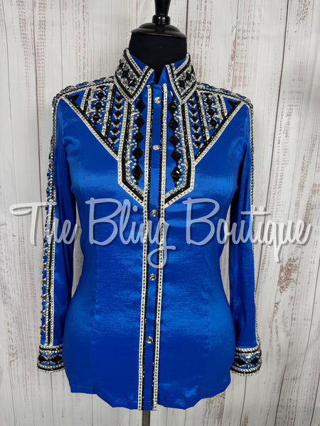 Royal Blue, Black & White Day Shirt Set (XL)