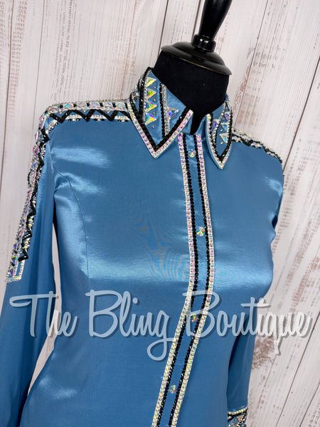 Cornflower Blue, Black & White/AB Day Shirt Set (XL)