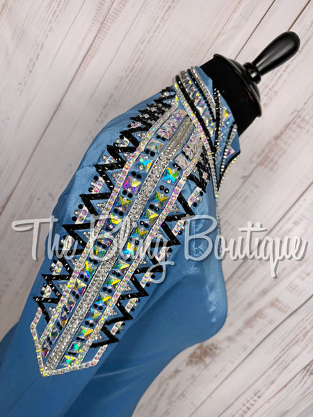 Cornflower Blue, Black & White/AB Day Shirt Set (XL)