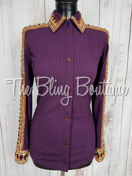 Plum, Copper & Tan Day Shirt Set (Small)