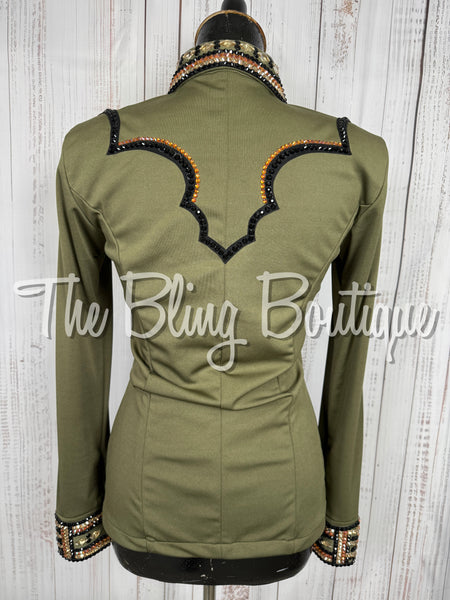 Olive Green, Copper, Tan & Black Day Shirt Set (Small)