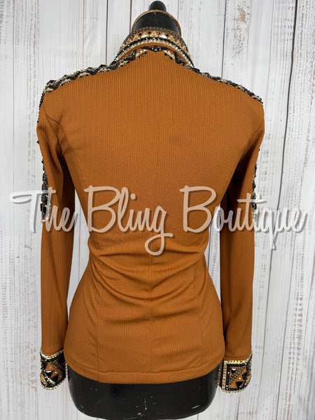 Rust, Bronze, Tan, Black & White Day Shirt Set (XS/S)