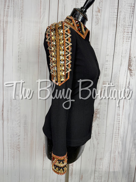 RE-ORDER Black, Copper, Tan & White Day Shirt Set (Choose Your Size)