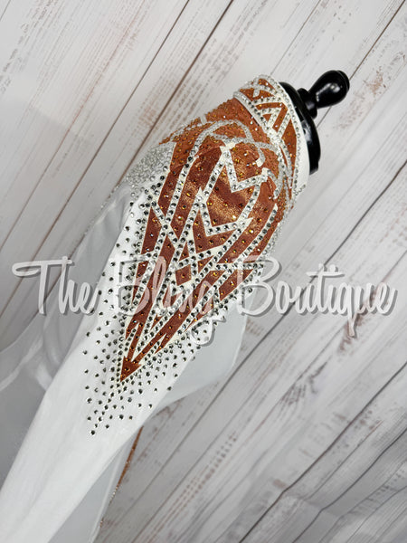 White & Copper Day Shirt Set (Medium)