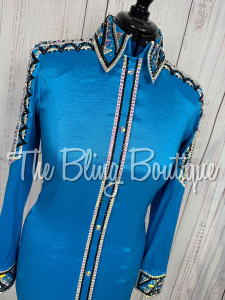 Malibu Blue, Black & White/AB Day Shirt (Medium)