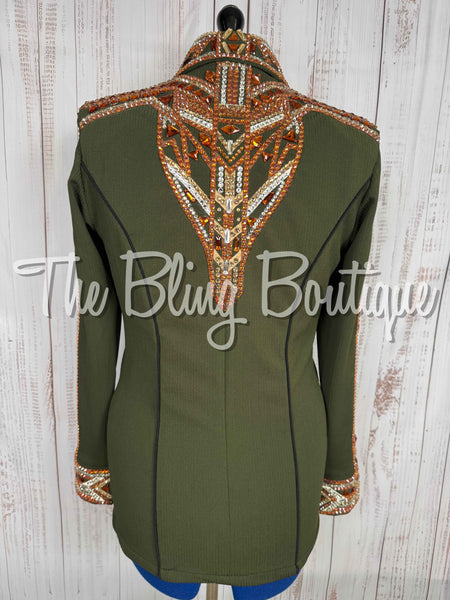 RE-ORDER Olive Green, Rust, Tan & White Day Shirt Set (Choose Your Size)