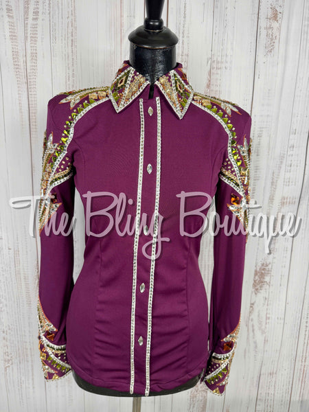 Raspberry, Olive Green, Copper & Tan Day Shirt Set (Small)