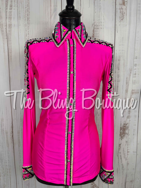 Neon Pink, Black, Silver & White/AB Day Shirt Set (Small)