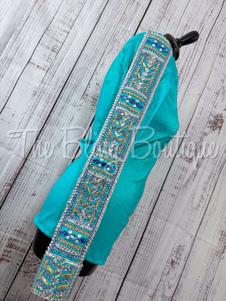 Teal, Periwinkle & Tan Day Shirt Set (S)