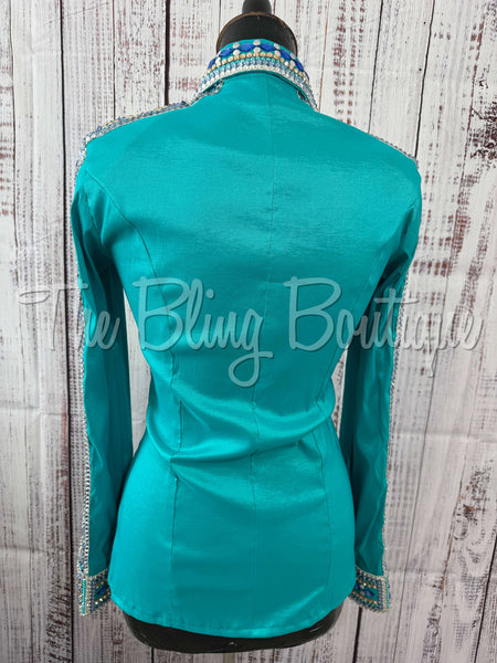 Teal, Periwinkle & Tan Day Shirt Set (S)