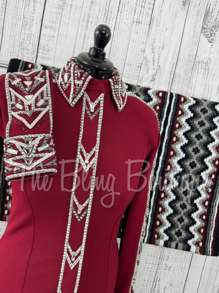 Brick Red & Grey Day Shirt Set (M)