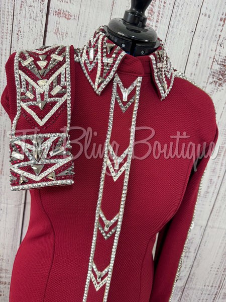 Brick Red & Grey Day Shirt Set (M)