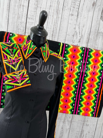 RE-ORDER Black & Neon Day Shirt Set (Choose Your Size)