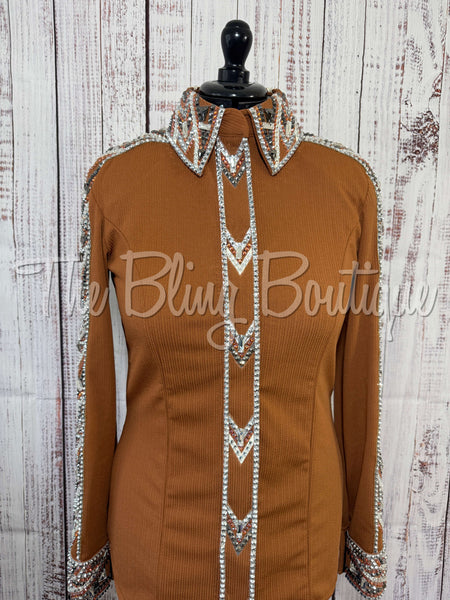 Rust, Grey & White Day Shirt Set (L)