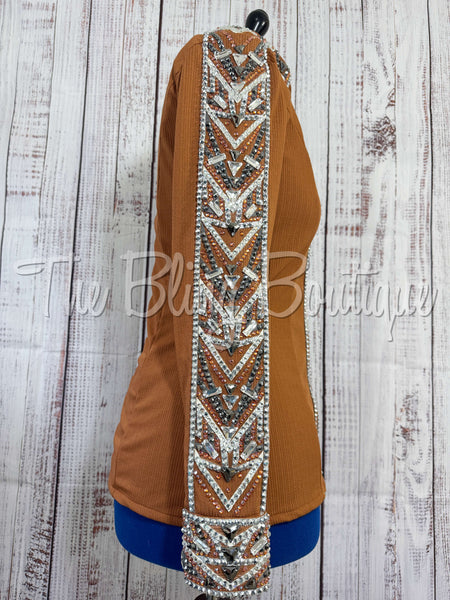 Rust, Grey & White Day Shirt Set (L)