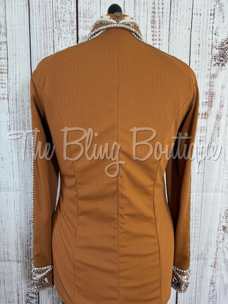 Rust, Grey & White Day Shirt Set (L)