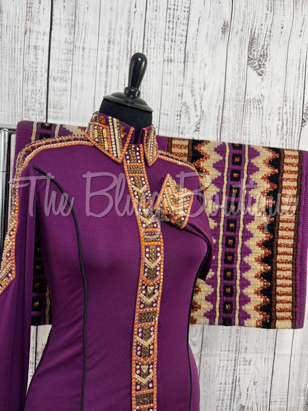 Raspberry & Copper Day Shirt Set (L)