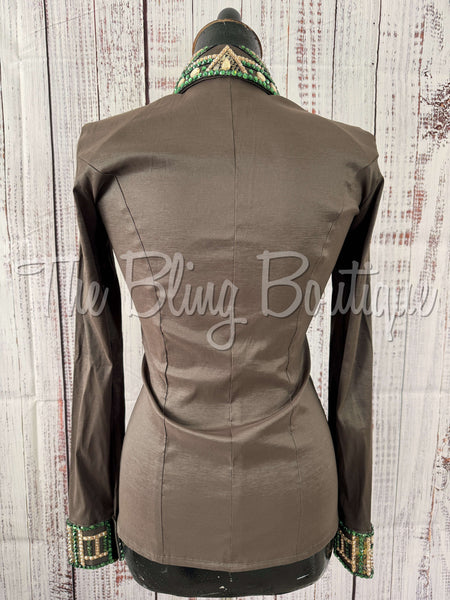 Dark Olive Green & Tan Day Shirt Set (S)