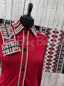 Red, Silver & Black Day Shirt Set (XL)