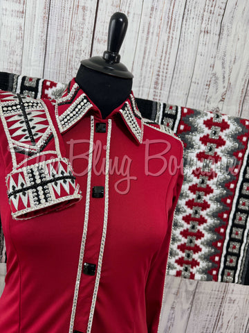 Red, Silver & Black Day Shirt Set (XL)