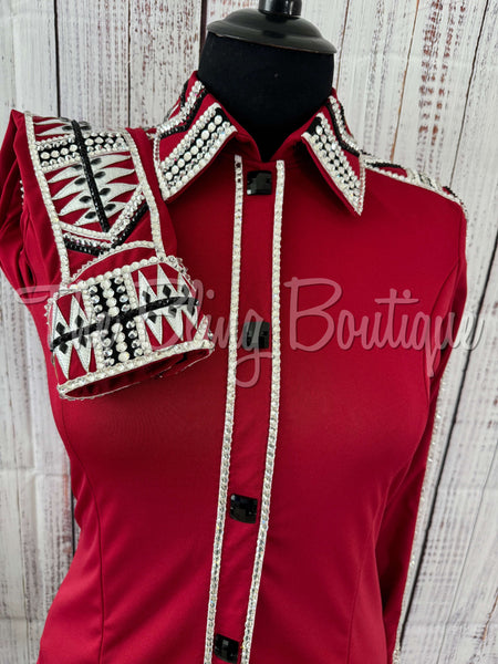 Red, Silver & Black Day Shirt Set (XL)
