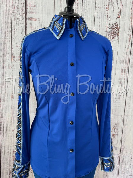 Royal Blue, Light Blue & Black Day Shirt Set (L)