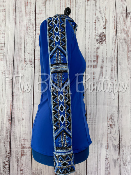 Royal Blue, Light Blue & Black Day Shirt Set (L)