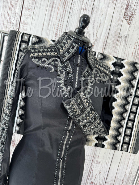 RE-ORDER Black, Charcoal & Gunmetal Day Shirt Set (Choose Your Size)