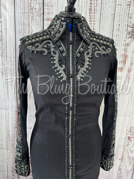 RE-ORDER Black, Charcoal & Gunmetal Day Shirt Set (Choose Your Size)