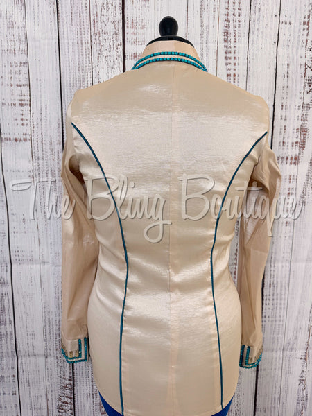 Champagne & Teal Simple Day Shirt Set (Medium)