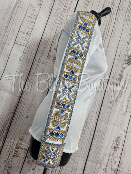 White, Periwinkle & Tan Day Shirt Set (XS/S)
