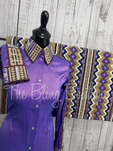 Lavender & Tan Day Shirt Set (XS/S)