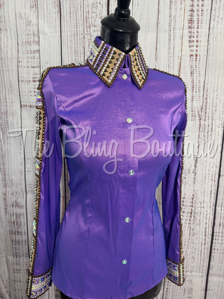 Lavender & Tan Day Shirt Set (XS/S)
