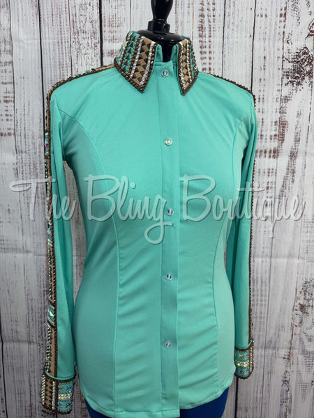 Mint, Tan & Bronze Day Shirt Set (M)
