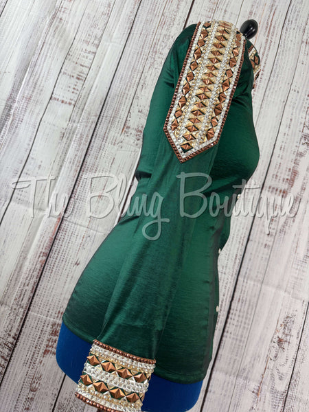Hunter Green, Rust & Tan Day Shirt Set (M)