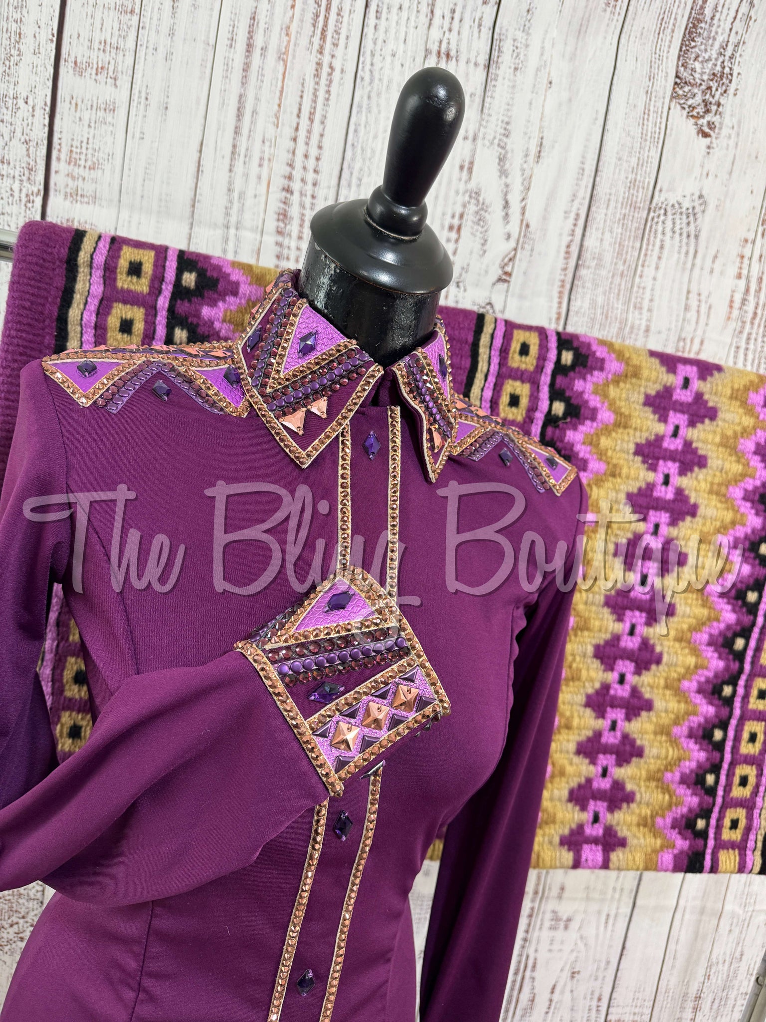 Berry, Purple & Rose Gold Day Shirt Set (S)