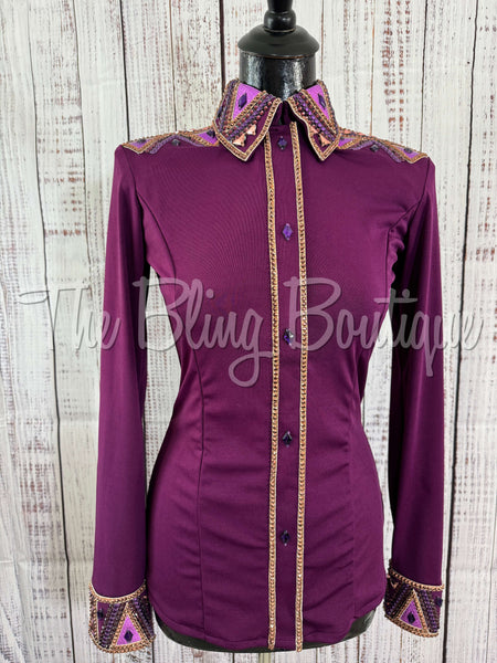 Berry, Purple & Rose Gold Day Shirt Set (S)
