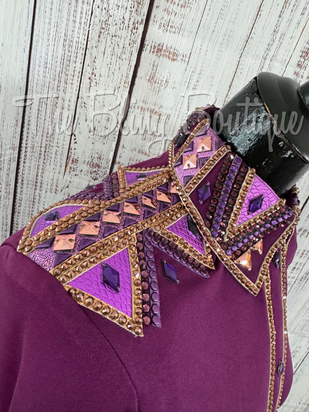 Berry, Purple & Rose Gold Day Shirt Set (S)