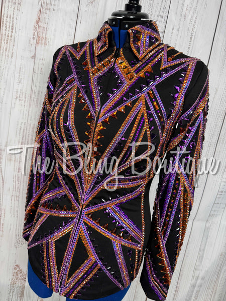 Black, Purple & Copper Showmanship Jacket (Medium)