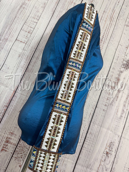Ocean Blue, White & Bronze Day Shirt Set (2XL)