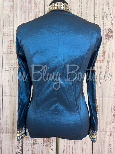 Ocean Blue, White & Bronze Day Shirt Set (2XL)