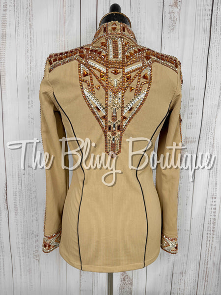 Tan, Copper & White Day Shirt Set (Small)