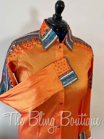 Orange, Turquoise & Purple Day Shirt Set (XL)